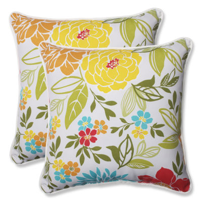 Pillow Perfect Spring Bling Square Outdoor Pillow Set Of 2 Color