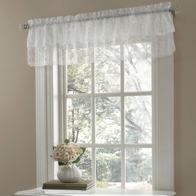 Priscilla Lace Window Valance Scrolling Flower Pattern Jcpenney