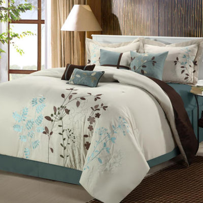 Chic Home Bliss Garden 12-Piece Comforter-JCPenney, Color: Beige