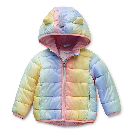 Okie Dokie Baby Girls Hooded Packable Midweight Puffer Jacket