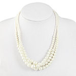 Monet Jewelry Simulated Pearl 18 Inch Cable Collar Necklace