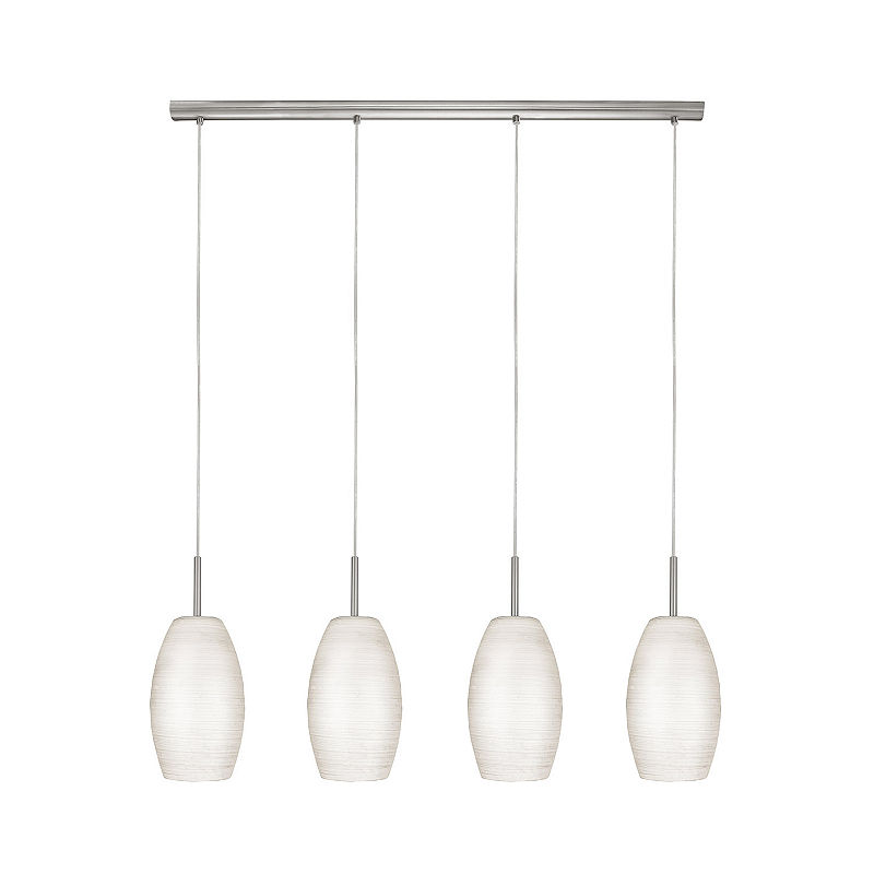 Eglo Batista 4-Light 40 Inch Matte Nickel Trestlehanging Light Ceiling Light, Silver