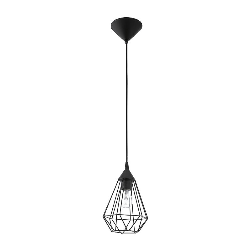 Eglo Tarbes 1-Light 7 Inch Matte Black Pendant Ceiling Light