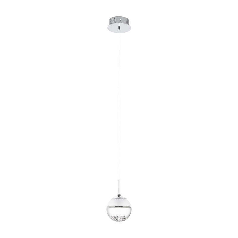 Eglo Montefio Led 5 Inch Chrome Mini Pendant Ceiling Light, Silver