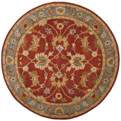 Safavieh Heritage Collection Noelle Oriental Round Area Rug, Color Red