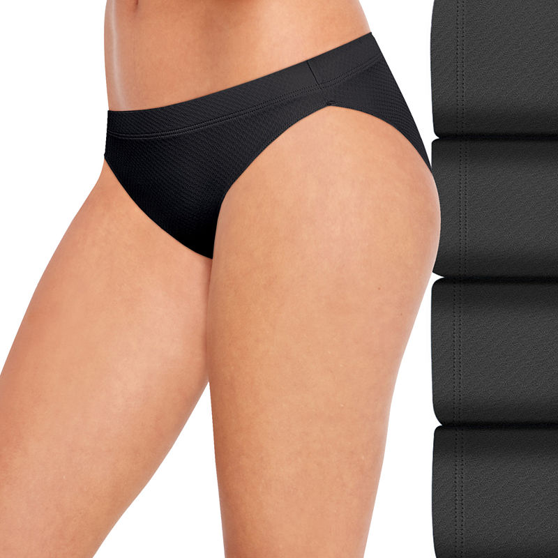 UPC 738994751324 product image for Hanes Ultra Light Breathable 4 Pair Jersey Hipster Panty 42ulbk | upcitemdb.com