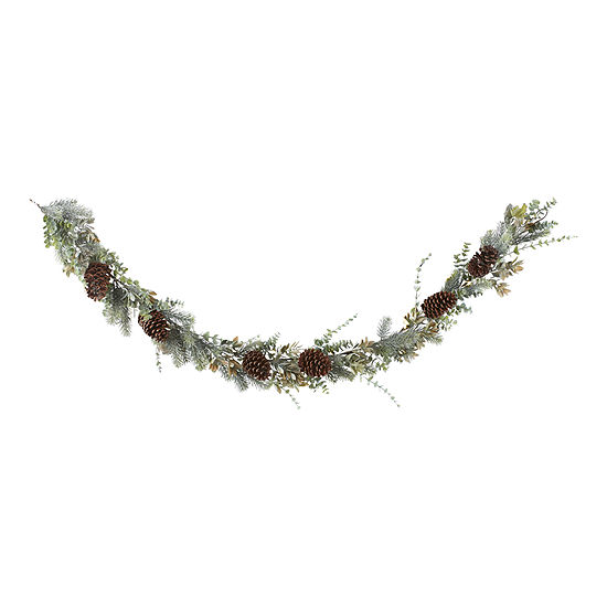 North Pole Trading Co. Enchanted Woods Greenery & Pinecone Pre-Lit Indoor Christmas Garland