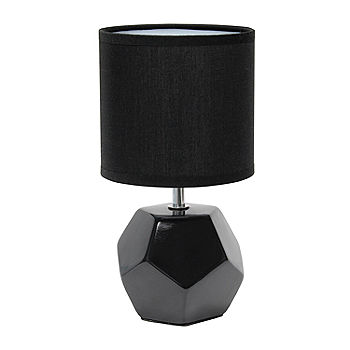 Simple Designs Round Prism Mini With, Glass Prism Table Lamp Shade