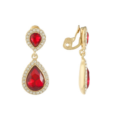 Jewelry 1 Pair Clip On Earrings, Color Red JCPenney