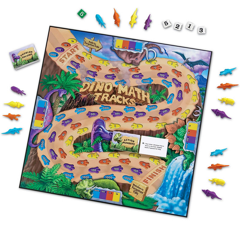 Learning Resources Dino Math Tracks Place Valuegame