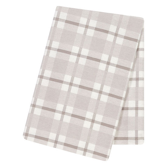 Trend Lab Gray And White Plaid 1 Pair Swaddle Blanket