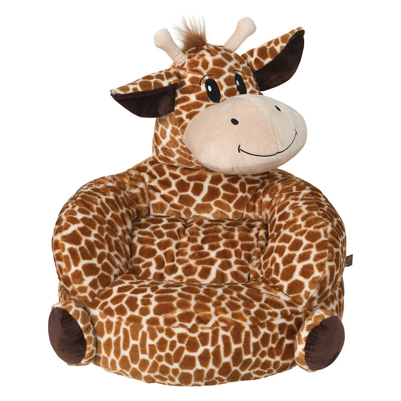 Children's Plush Giraffe Character Chair Bedding