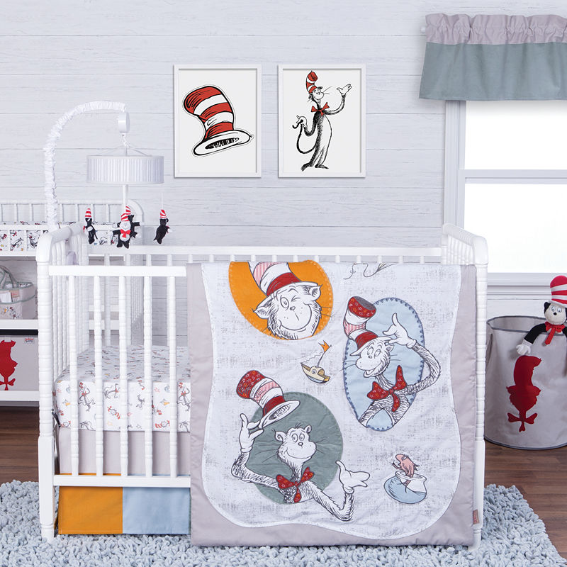 Trend Lab, Llc Trend Lab Classic Cat In The Hat 3-Pc. Modern Crib Bedding Set