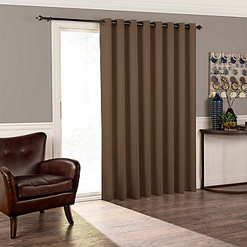 Eclipse Tricia Patio Door Light Filtering Grommet Top Single Curtain Panel Jcpenney - Single Patio Door Curtain Panel