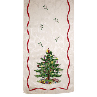 Avanti Spode Red Christmas Tree Table Runner