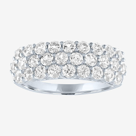 Limited Time Special!! Womens Lab Created White Sapphire Sterling Silver Cocktail Ring, 7