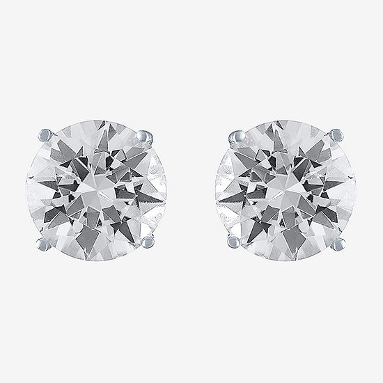 Limited Time Special!! Lab Created White Sapphire Sterling Silver 9mm Stud Earrings