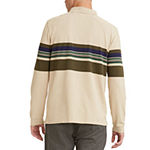 Levi's® Mens T3 Long Sleeve Striped Pique Polo Shirt