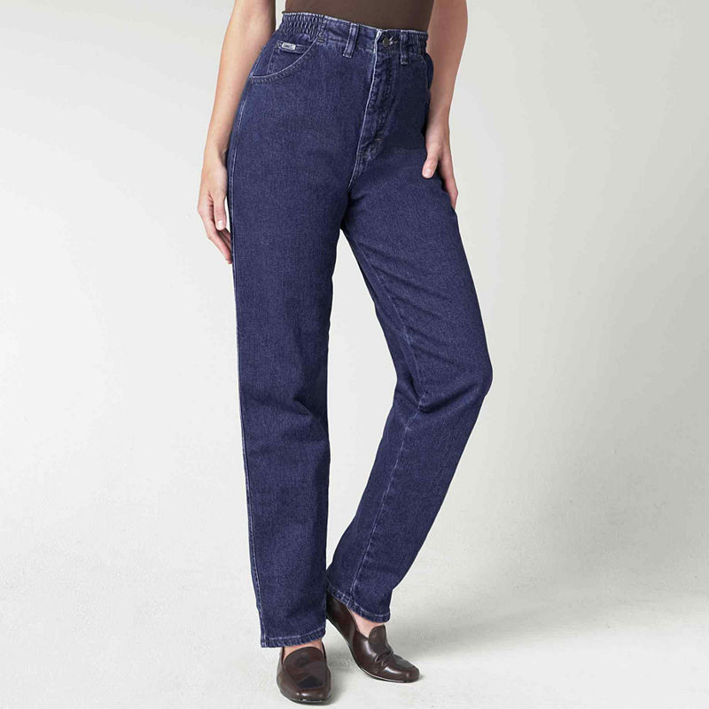 Lee Relaxed Fit SideElastic Jeans, Womens, Size 12, Black