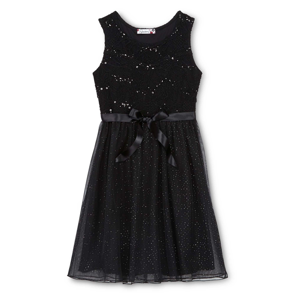 Speechless Little Black Glitter Dress   Girls 6 16 and Plus, Girls