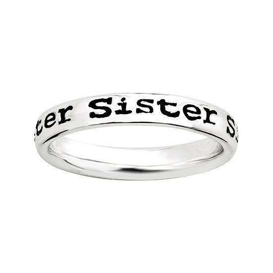 Personally Stackable Sterling Silver Stackable "Sister" Ring