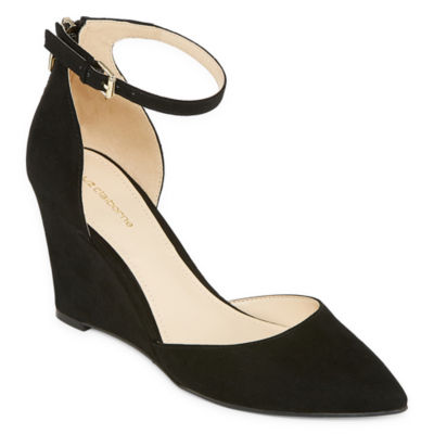 wedge heel shoes black