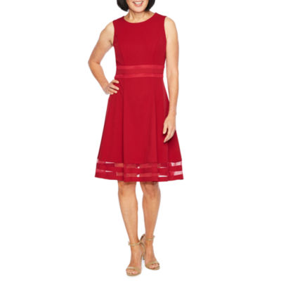 liz claiborne sleeveless fit & flare dress