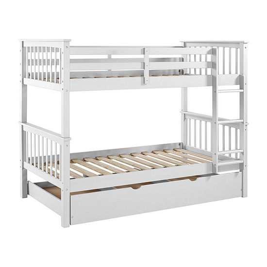Solid Wood Bunk Bed with trundle