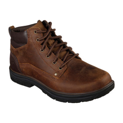 skechers brown lace up boots
