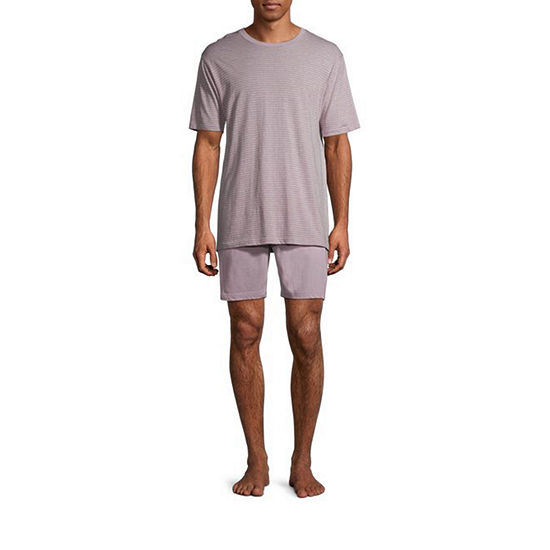 Hanes Mens 2-pc. Short Sleeve Shorts Pajama Set