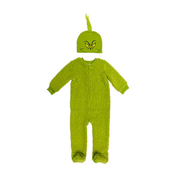 Matching Family Christmas Pajamas Toddler Baby Unisex Grinch Sleeper with Beanie