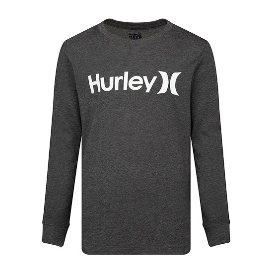 Hurley Big Boys Crew Neck Long Sleeve Graphic T-Shirt