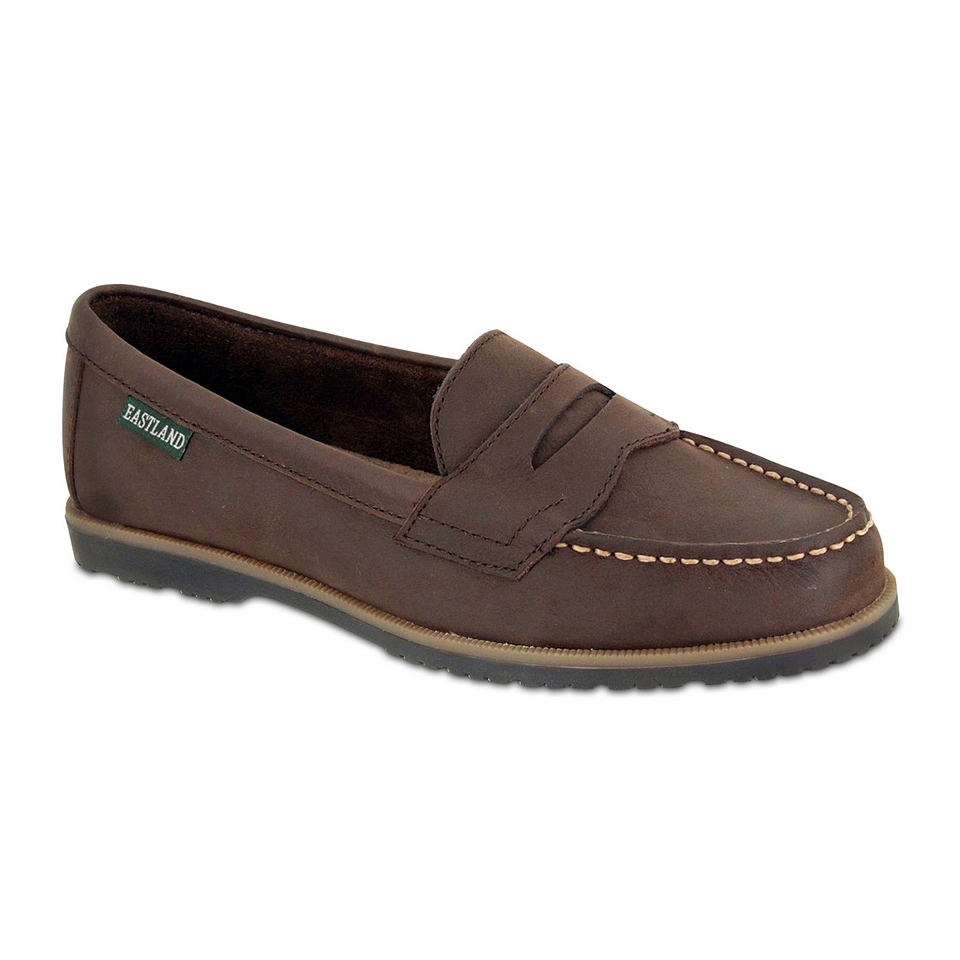 Eastland Lincoln Womens Leather Penny Loafers, Brown