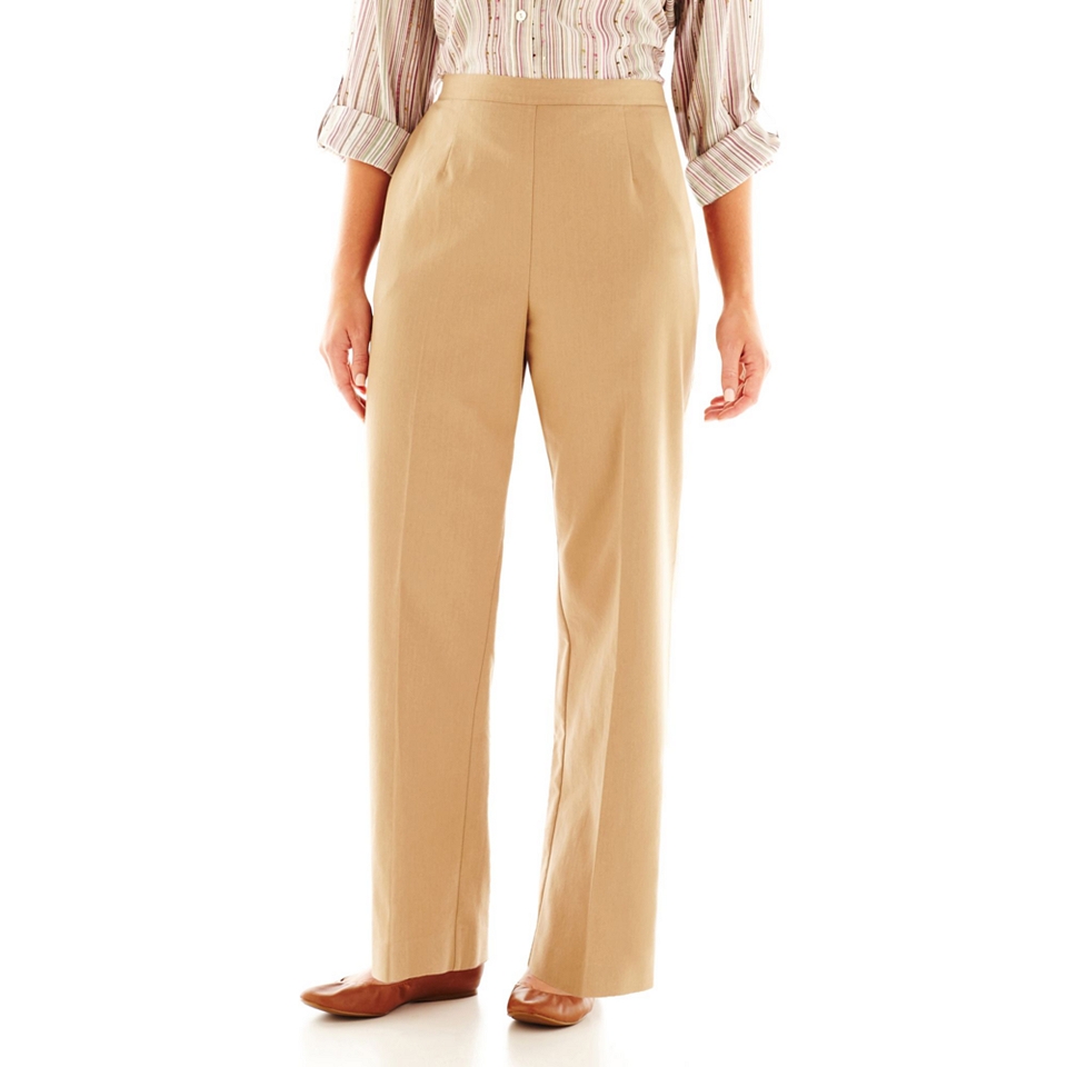 Alfred Dunner Circle Oaks Pull On Pants   Plus, Camel, Womens