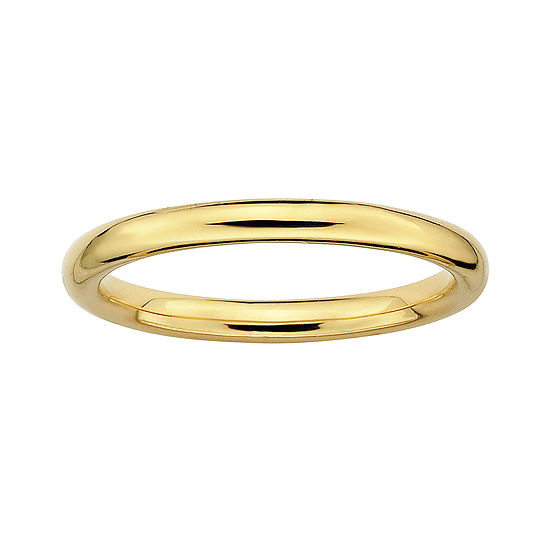 Personally Stackable 18K Yellow Gold Over Sterling Silver 3.5mm Polished Ring
