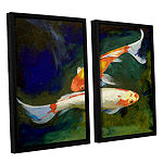 Brushstone Feng Shui Koi Fish 2-pc. Floater FramedCanvas Wall Art