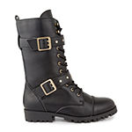 Sugar Womens Stacked Heel Squad Booties