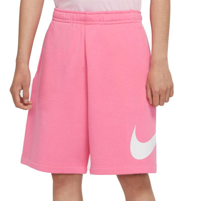 nike pink fleece shorts