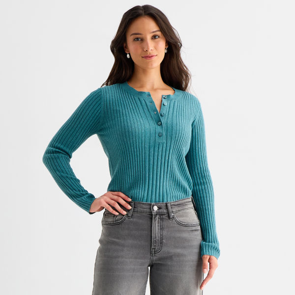 A.N.A Womens Crew Neck Long Sleeve Pullover Sweater