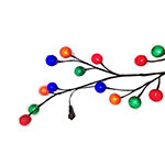 Kurt Adler Multicolor Cotton Ball Pre-Lit Indoor Christmas Garland