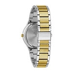 Caravelle Designed By Bulova Mens Diamond Accent Two Tone Stainless Steel Bracelet Watch 45d107