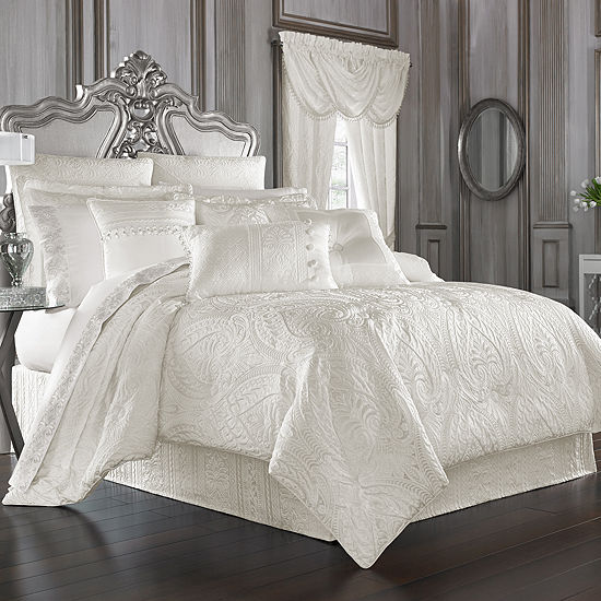 Queen Street Britney 4-pc. Midweight Comforter Set-JCPenney, Color: White