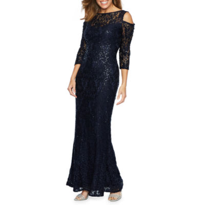 cold shoulder sequin party dress