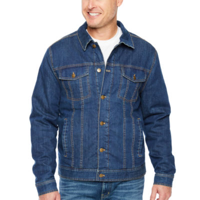 sherpa lined denim shirt