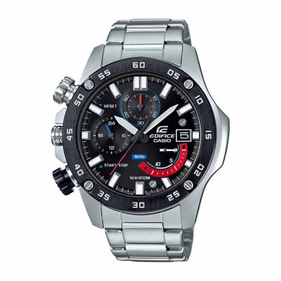 casio edifice men's stainless steel bracelet watch