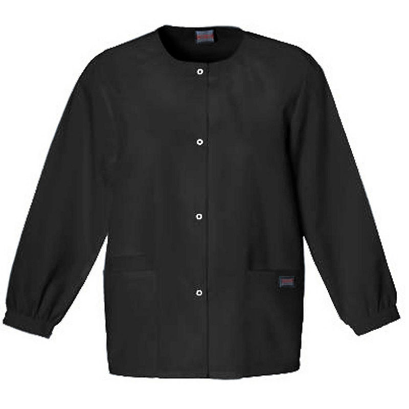 Cherokee 4350 Womens Scrub Jacket - Plus, Size 4X-Large, Black