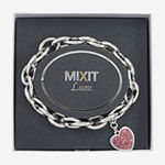 Mixit Silver Tone Heart Stretch Bracelet