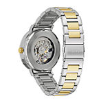 Caravelle Designed By Bulova Dress Mens Automatic Two Tone Stainless Steel Bracelet Watch 45a152