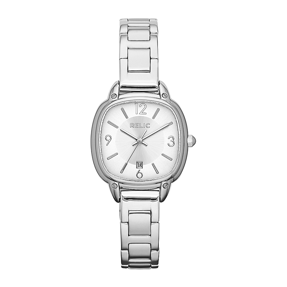 Relic® Womens Silver Tone Square Watch