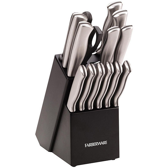 Farberware® 15-Piece Stainless Steel Knife Set, Color: Gray